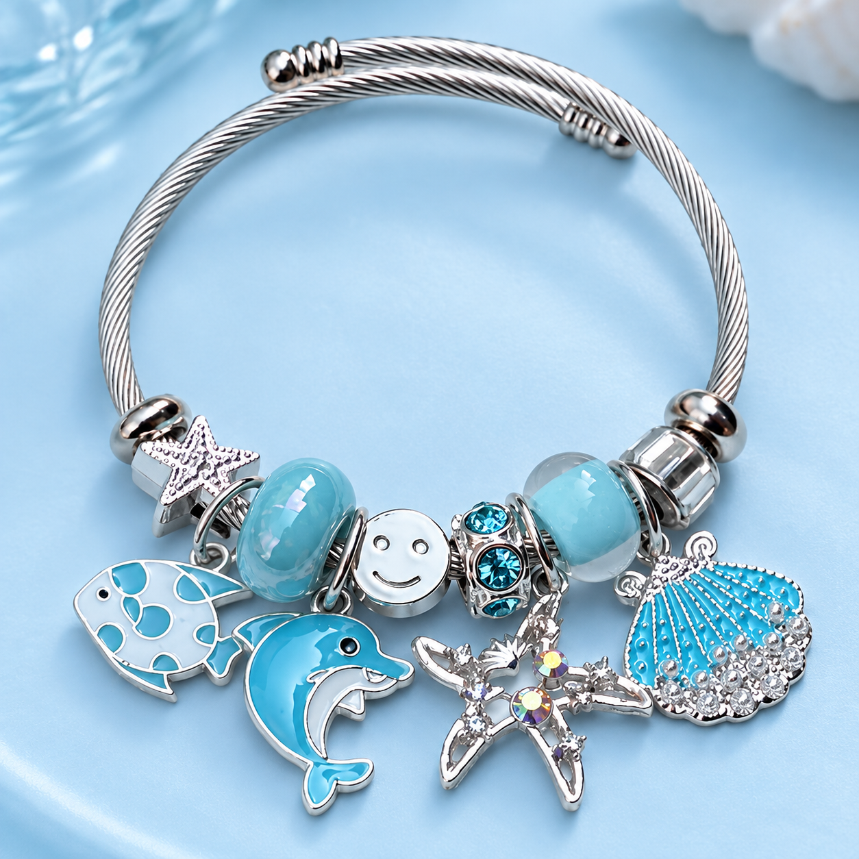 Turkuaz Deniz Charm Bileklik