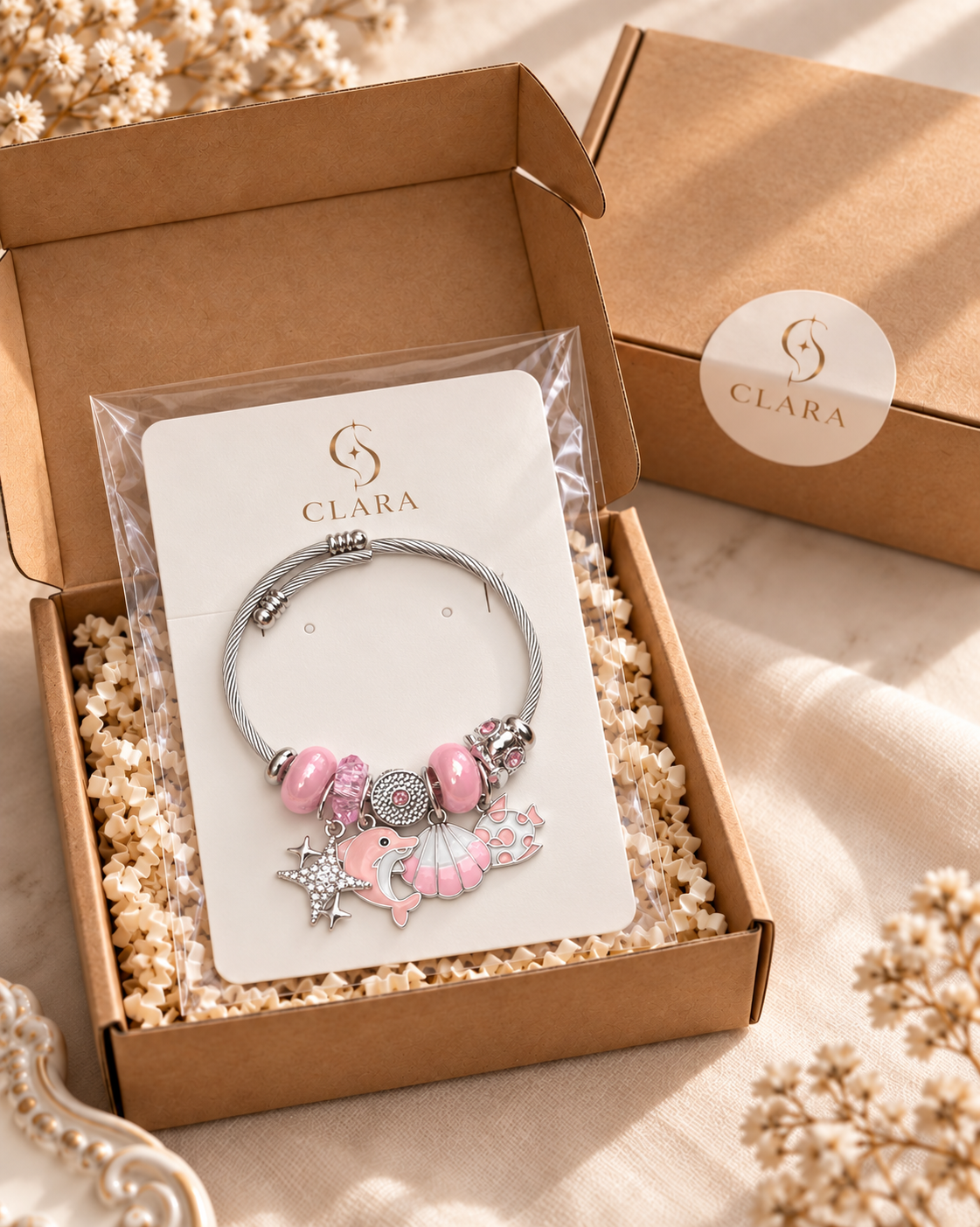 Pembe Deniz Charm Bileklik