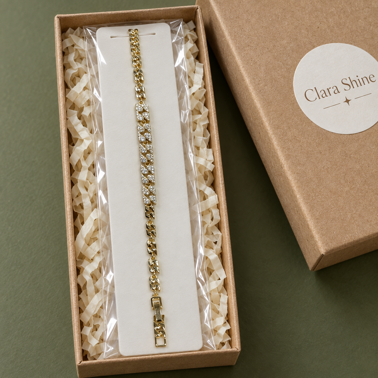 Çiçek Detaylı Zincir Bileklik – Gold