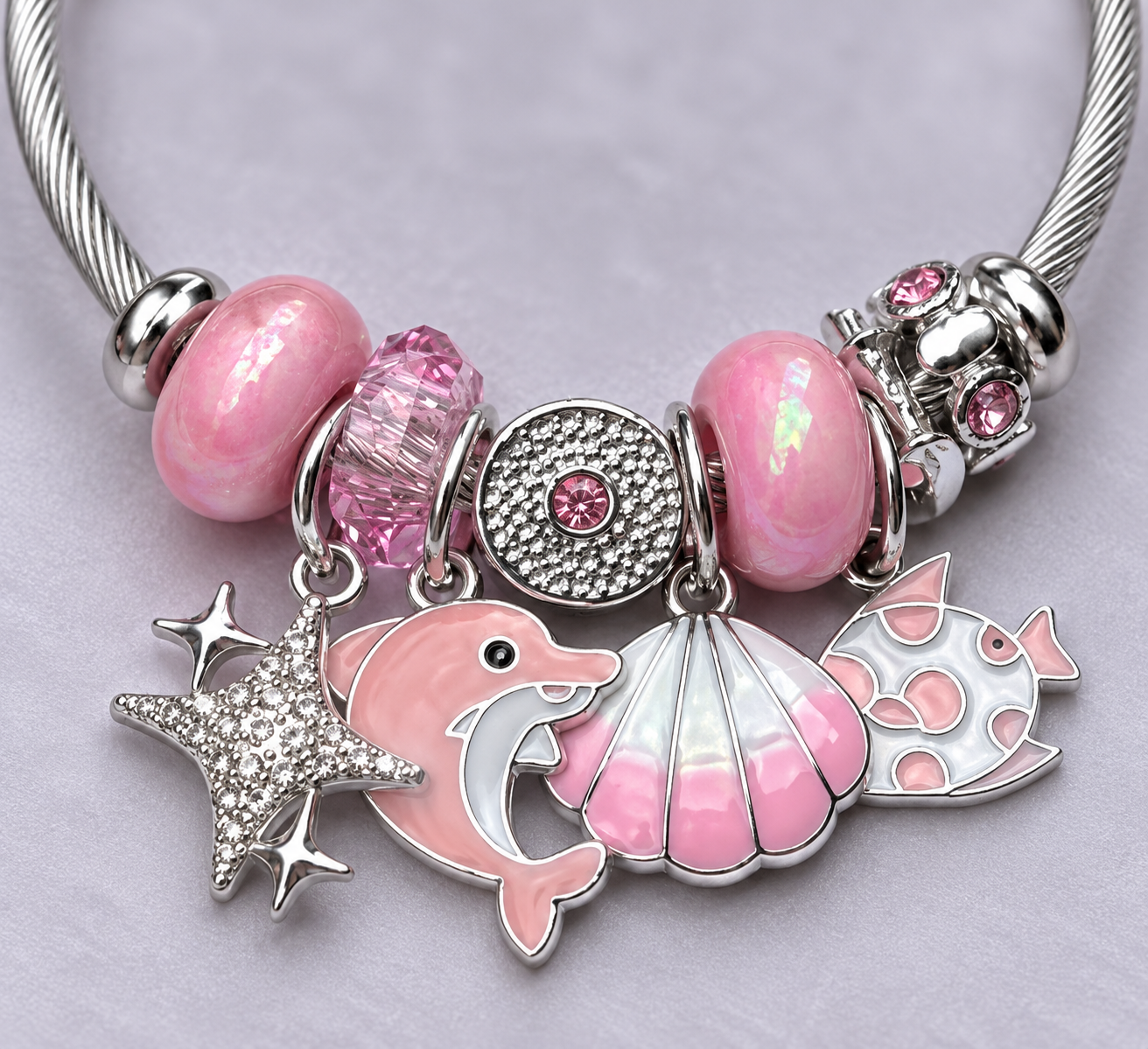 Pembe Deniz Charm Bileklik