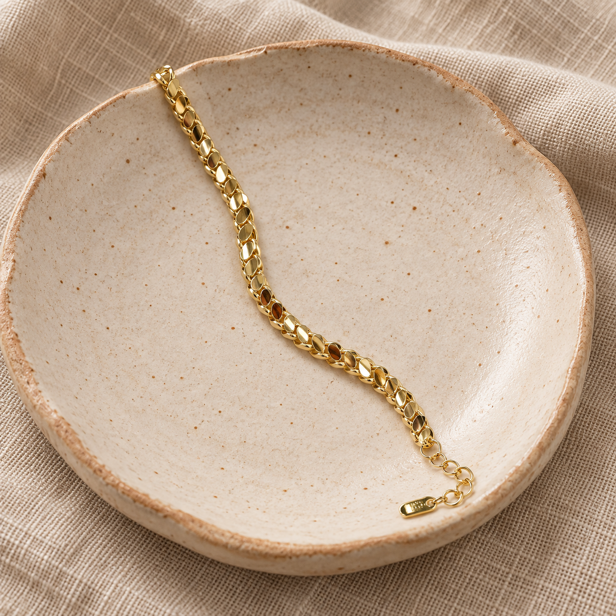 Düz Zincir Bileklik – Gold